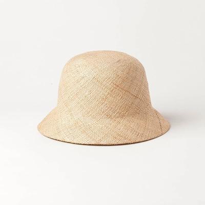 China Image 2021 New Women Natural High Quality Luxury Straw Hat Custom Made Straw Cloche Bucket Cap Elegant Summer for sale