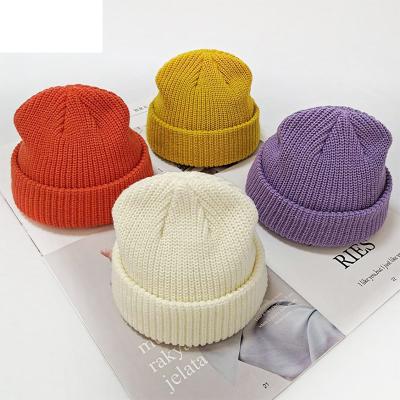 China Winter Hop Melon Skin Warm Hat Women's Knitted Beanie Hat COMMON Sweater Hip Beanie For Women And Men Unisex for sale