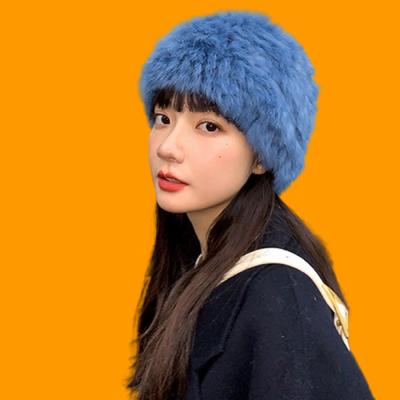 China Women COMMON Headband Bucket Hat Hairy Fur Hat For Winter Warm Dress for sale