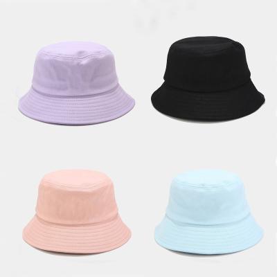 China Teenager Striped Korean Student Hat Fisherman Color Macaroon Lovers Sun Cap Empty Bucket Hat for sale