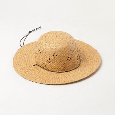 China Design Kids Sun Striped Hollow Paper Straw Hat For Kids Beach Resort Vacation Traveling for sale