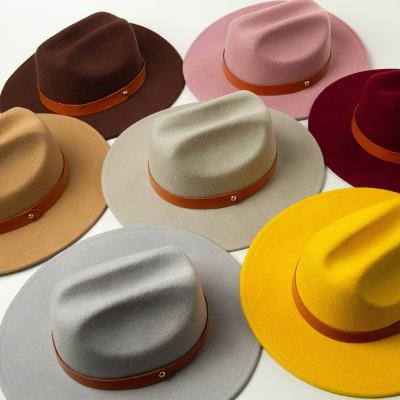 China New Plush Winter Decoration Leather Cowboy Wool Felt Hat For Kids Children for sale