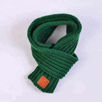 China 2018 Winter Children Kid Long Solid Color Knitted Warm Scarf for sale