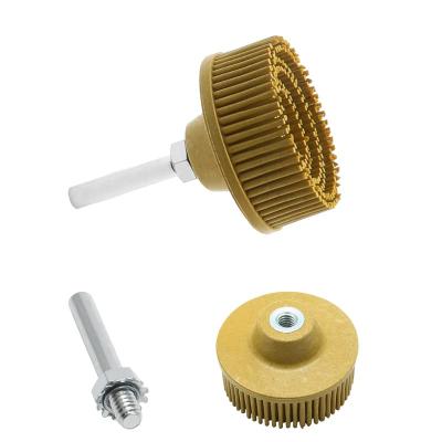 China Disc Wheel 2/3 Inch Emery Rubber Abrasive Brush Electric Drill Brush Polishing Wheel For Metal for sale