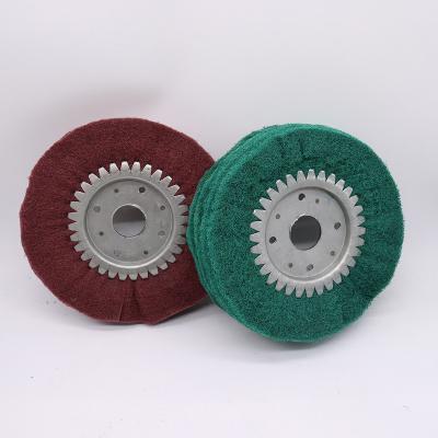 China Tool Satin Airway Polishing Wheel Durable Abrasive Nonwoven Nylon Fiber Polishing Wheel for Metal and Stainless Steel for sale