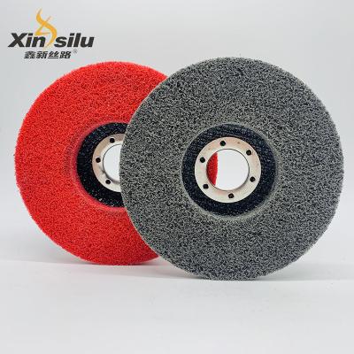 China Flexible Aluminum Oxide Wheel Aluminum Oxide Fiber Matt Disc For Stainless Steel Abrasive Grinding Polishing Nonwoven Nylon Metal for sale