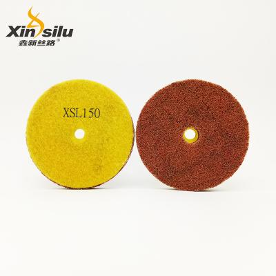 China High Gloss Polishing With Long Life Fiber Diamond Sponge Polishing Pad For Quartz Stone Nonwoven Nylon Abrasive Marble Grinder Hoop And Loop Polishing Wheel for sale