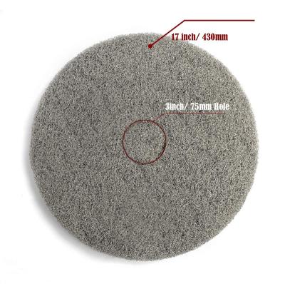 China Fiber+Diamond 17 Inch Concrete Fiber Sponge Polish Pad Diamond Impregnated Floor Stone Cleaning Pads for sale