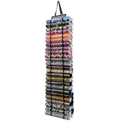 China Folding Waterproof Clear Transparent Vinyl Roll Rack Wall Mount Storage Rack Hanging Organizer for sale