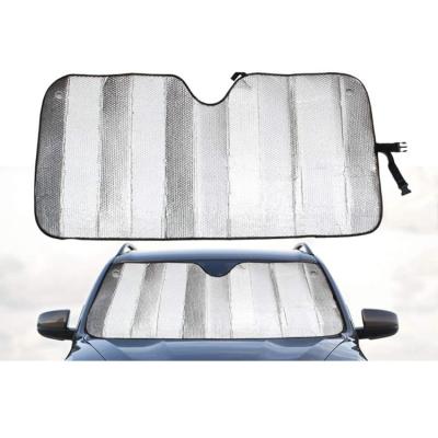 China Car Sun Shade Thicken Aluminum Foil Reflective Silver Reflector Auto Front Window Car Sun Shade for sale