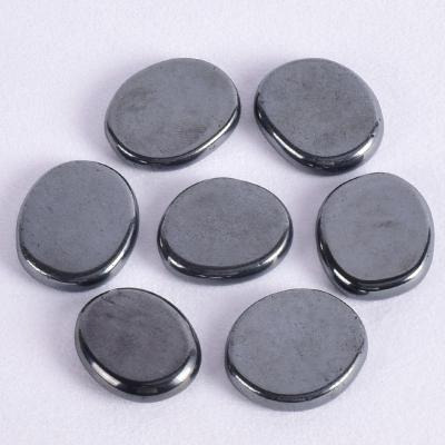 China Europe Natural Hematite Stone Jade Mineral Hand Massage Skin Care Stone Tumbled Gemstone Palm Stone Garden Decor for sale