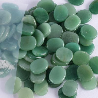 China Europe Hot Selling Worry Stones Natural Aventurine Polished Palm Pocket Stone Reiki Crystal 7 Chakra Palm Stone Balancing Healing Decor for sale