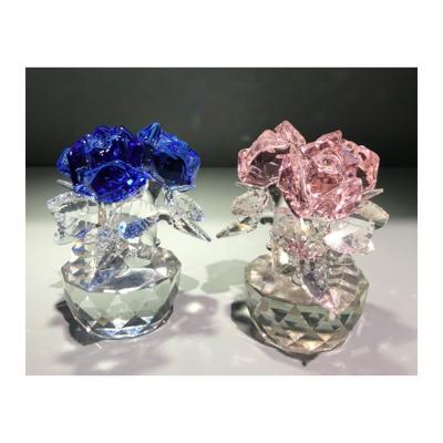 China China Wedding Gifts Love Presents Crystal Flower Rose Flower Crystal Crafts for sale