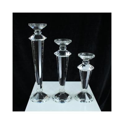 China Modern Decoration Crystal Candle Holders Crystal Candelabra Wedding Living Room Candlestick Decoration for sale