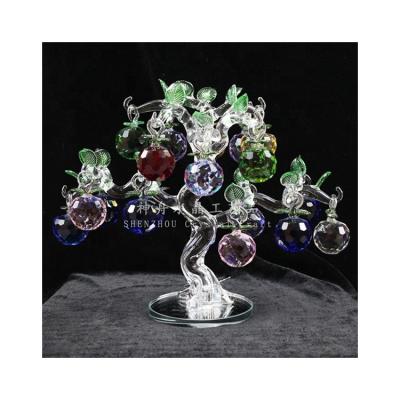 China China Crystal Apple Christmas Tree For Home Decor Crystal Glass Table Centerpieces for sale