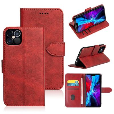 China Hot Selling Wallet Phone Case For iPhone 12 Case, Custom Book Flip Magnetic PU Leather Wallet Phone Case For iPhone 12 Max Pro for sale