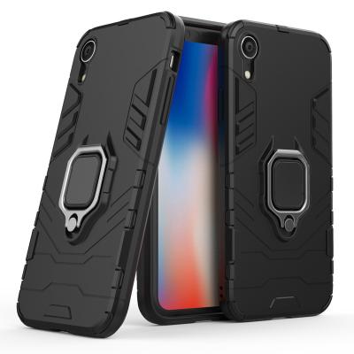 China Mobile Phone Protective Case Back Cover PC Tpu 2 In 1 Phone Case With Phone Holder Stand For Iphone Xr Case for sale