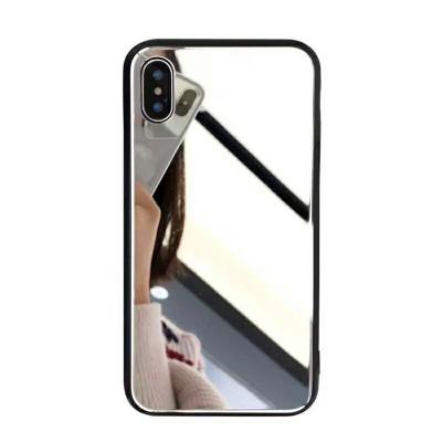 China Mirror Phone Case Makeup Phone Case For Iphone X Mobile 6S Mirror Glass Women Selfie Glass 6S Heat Proof Phone Case White for sale