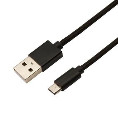 China MP3/MP4 Player 2021 New Style USB Data Cable Black Nylon Quick Charging Braided Data Cable With Micro USB Cable for sale