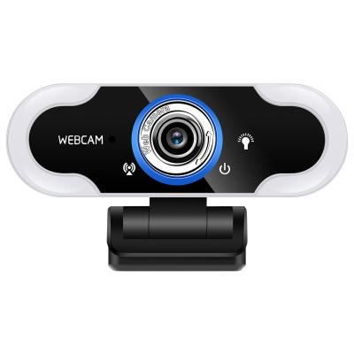 China 3level led newest light fit design usb webcam 1080p with webcam light touch control pc with level 3 for sale