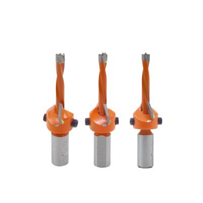 China Custom Size Tree Felling Wood Drilling Two Steps Boring Bits Mill Carbide Bit Finger Three Point Blind Hole Drill Bit for sale