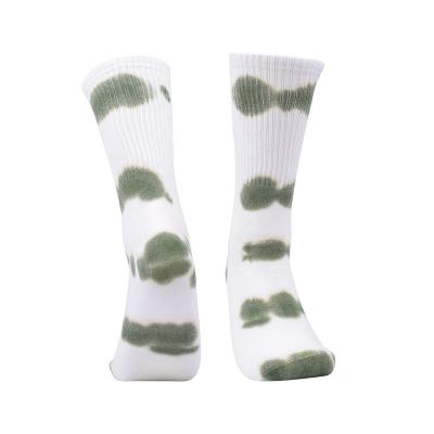 China QUICK DRY cotton thongs tie dye socks men gradient colorful ramp couples casual tennis custom tie dye thongs for sale