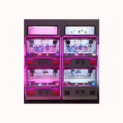 China MinJoy customized white color four-grid mini claw_machine_game with Japan Yen bill acceptor L800*W530*H1800mm for sale