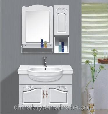 China Modern Wall Mounted Modern PVC Bathroom Vanity for sale