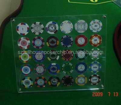 China Casion Poker Chips Game Display Chip Holder For 30pc Poker Chip 40 43 55mm for sale