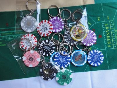 China poker chip key chain with customer logo france customer 40 43 55mm for sale