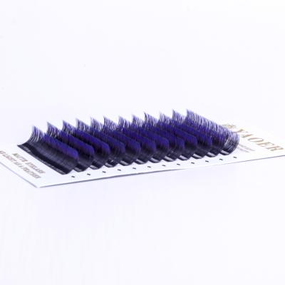 China Long natural color gradient false eyelashes hand - long and short colored woven prickly eyelashes to eye colored lashes for sale