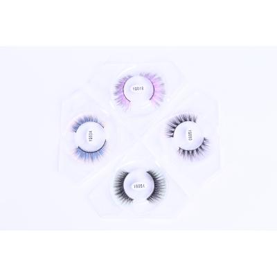 China Wholesale High Quality Synthetic Hair Mink Eyelash 3d Colored Eyelash Mink Eyelash for sale