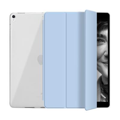 China iPad 7 3-Layer TPU Protective Leather Smart Cover Case Soft Transparent Back Case For iPad 10.2 iPad 6 Case for sale