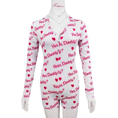 China 2021 QUICK DRY One Piece Jumpsuit Onesie Fashion Romper Long Sleeved Sleepwear for sale