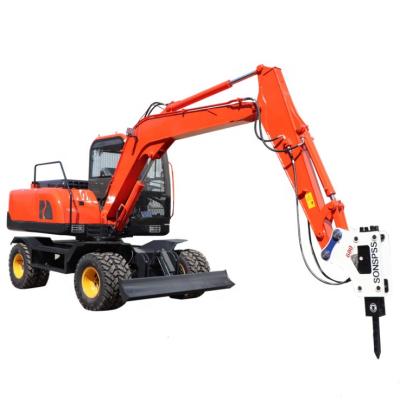 China Wheel Excavator Moving Type Wheel Construction Excavator For Construction Work for sale