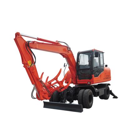 China Cheap Construction Digging Wheeled Excavator For Construction 7-18 Ton Wheel Excavator for sale