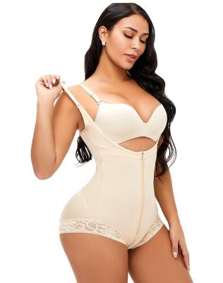 China Anti-Bacterial Private Label Durable Soft And Comfortable Women Front Zipper Full Body Shapers for sale