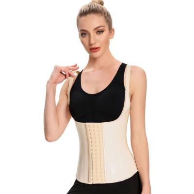 China Anti-Bacterial Custom Hot Selling Easy Use 25 Steel Boned Latex Vest Shapewear Corset Girdles for sale