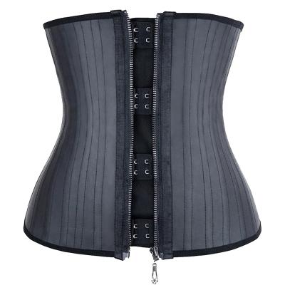 China Anti-Bacterial High Quality Custom adjustable steel bone latex matte waist trainer body shaping corset for sale