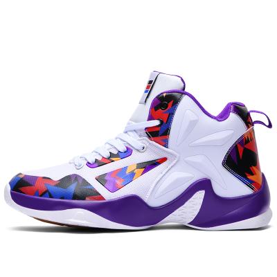 China CUSHIONING High Top Basketball Shoes Anti Slip Women Basketball Shoes OEM Mens Basketball Sneakers 2021 for sale