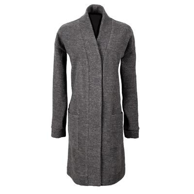 China WHOLESALE LOGO WOMEN'S LONGEST DETERMINED WOOL CARDIGAN Breathable Breathable LONGEST CARDIGAN WITH HAT COAT for sale