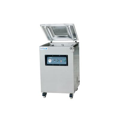 China Semi Automatic Nitrogen Food VM600E Gas Food Flush Rice Fish Meat Fish Single Chamber Vacuum Machine for sale