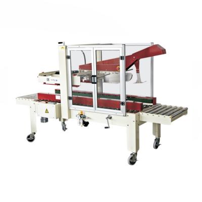 China Food Brother Automatic Box Adjustable Self Folding Flap Packing Sealing Machine Carton Closing Sealer for sale