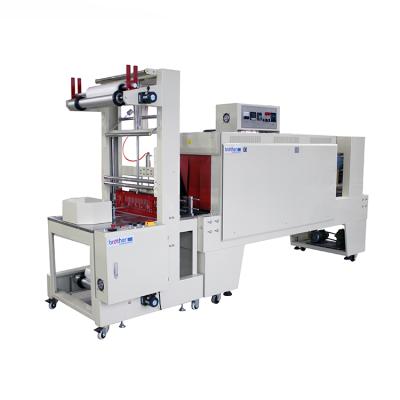 China Semi Automatic Food PE Film Carton Box Cans Pet Bottle Heat Sleeve Sealer Shrink Tunnel Packing Machine for sale