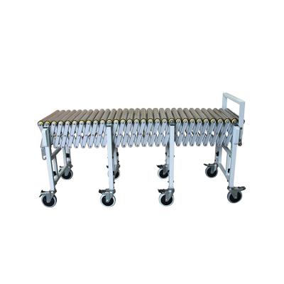 China Heavy Duty Hotels Stainless Steel Gravity Extend Flexible Roller Conveyor for sale