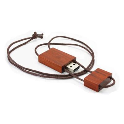 China Storage USB Disk Customize Logo Necklace Wooden USB Flash Drive 4GB 8GB 16GB Pendrives Wedding Gift for sale