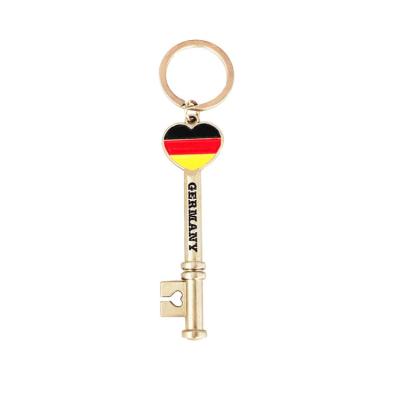 China Promotion Gift Germany Flag Colors Key Rings Key Rings Shaped Key Shaped Germany Souvenir Key Chain for sale