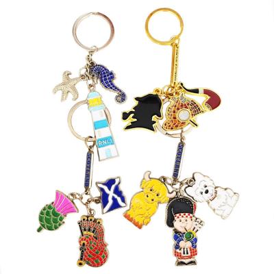 China Promotion Gift Make Your Own Logo Metal 3D Wholesale Key Chain Parts Metal Souvenir Custom Key Chain for sale