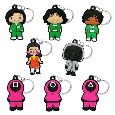 China Mini Promotional Keyring Cartoon Game PVC Keychains PVC Character Keychain Character Key Holder Cosplay Fit Men Women Keys Car Accessories for sale