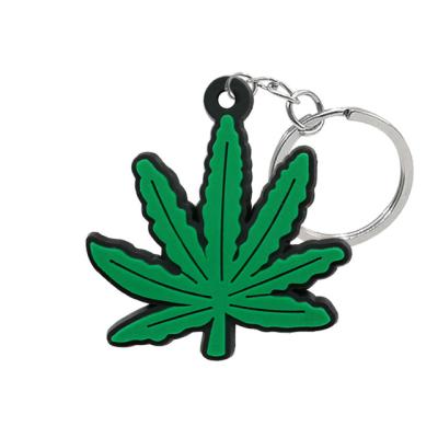 China Promotional Creative Design Lips Creative Design Green Plant Shape Leaf Shape Leaf Key Chain Keychains Custom Key Holder Fit Men Women Bag Car Keys Trinket Wholesale for sale